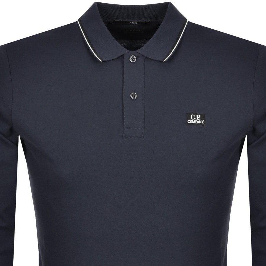 Alternative Image for ProductCP Company Long Sleeved Polo T Shirt Navy2